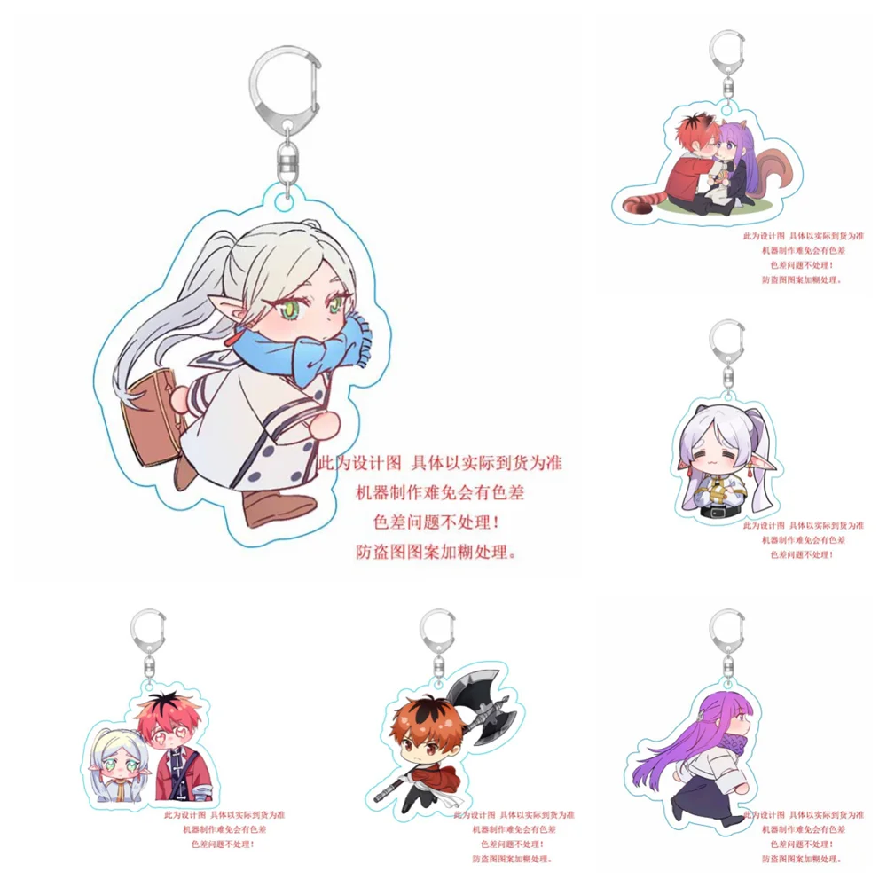 20PCS Anime  Journey's End Frieren at the Funeral Acrylic Keychain Model Cosplay Characters Ornament Accessories Goods Collectio