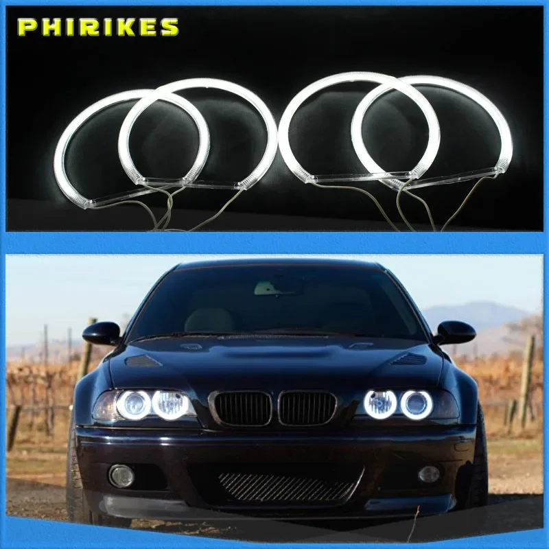 

CCFL Angel Eyes Kit Warm White Halo Ring For BMW E36 3 Series with Euro headlights 1992-1998 Demon Eye