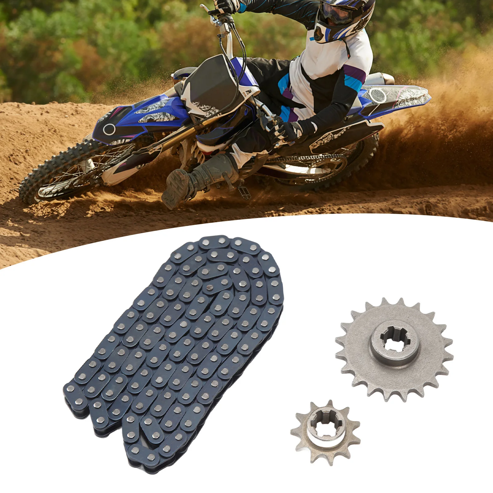 

Metal Steel T8F 20T 11T Sprocket 116 Links T8F Drive Chain Kit for Karting Mini Motorcycle Off Road Vehicles T8F Chain Sprocket