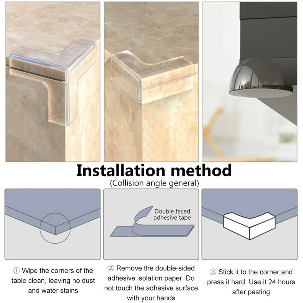4 stks Kind Baby Tafel Hoek Randbeschermers Helder Rubber Meubels Hoek Rand Tafel Kussen Guard Protector Baby Veiligheid Thuis