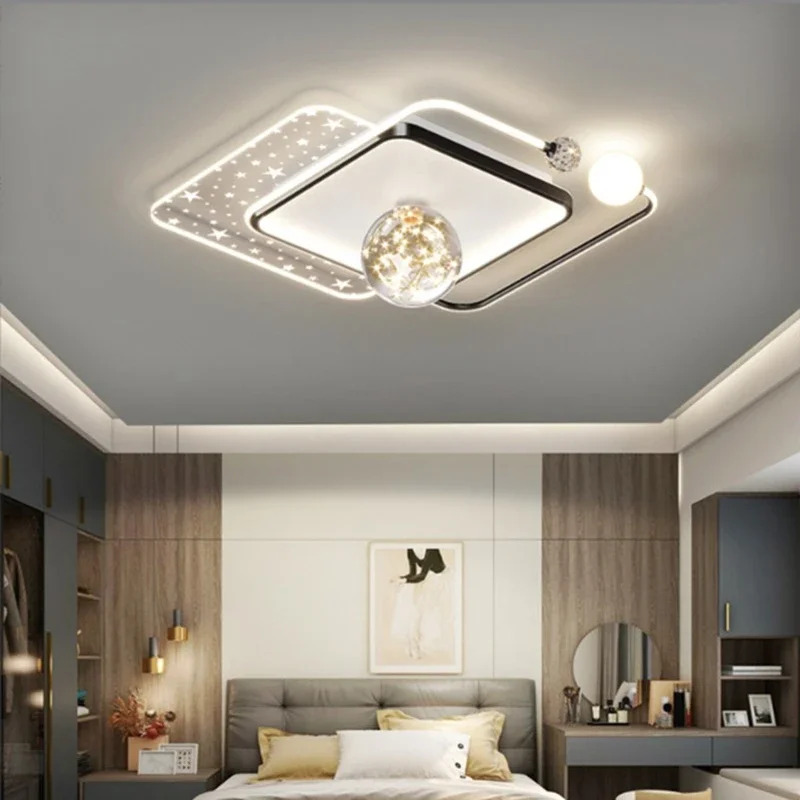 Modern Modern Bedroom Ceiling Light Children's Room Round Chandelier Creative LED Living Room Interior Ceiling Decorative Lighti