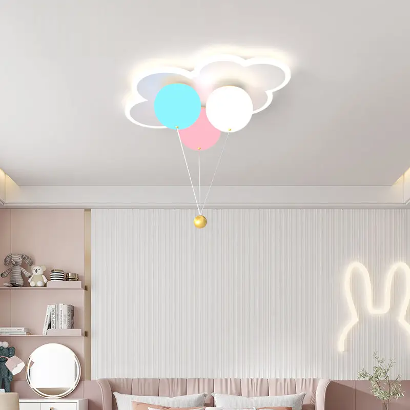 

Children's Room Lamp Boys and Girls Princess House Lamp Creative Cartoon Cloud Balloon Warm Bedroom Ceiling Lighting