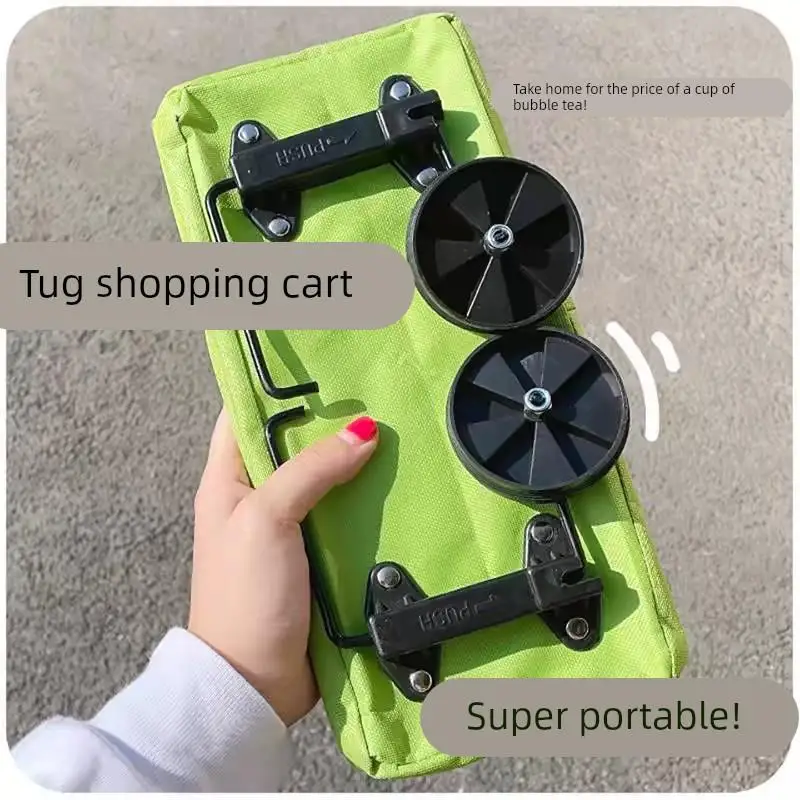 

Портативная складная тележка для женщин, большая емкость, овощная корзина, колесо, коляска для бара, домашняя коляска из нержавеющей стали