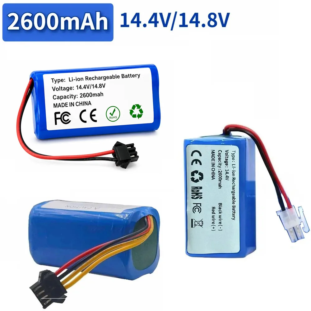 Akumulator litowy 14,4 V, 2600 mAh, kompatybilny z odkurzaczem robotycznym ILIFE A4, Conga Excellent 990, Haier Xshuai HXS-C3.