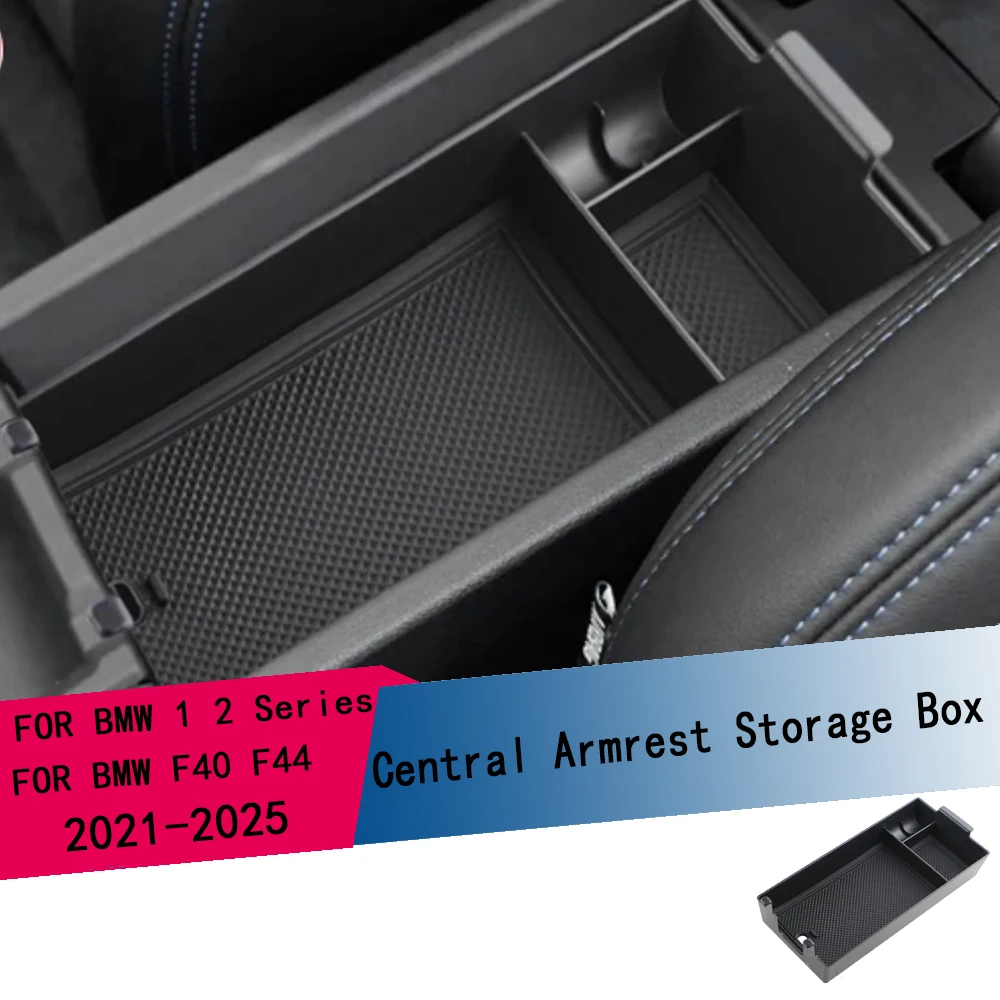 ABS Auto-Armlehnen-Aufbewahrungsbox für BMW 1er 2er Serie F40 F44 2021-2025 Mittelkonsolen-Ablageplatte Innenraum-Organizer Zubehör