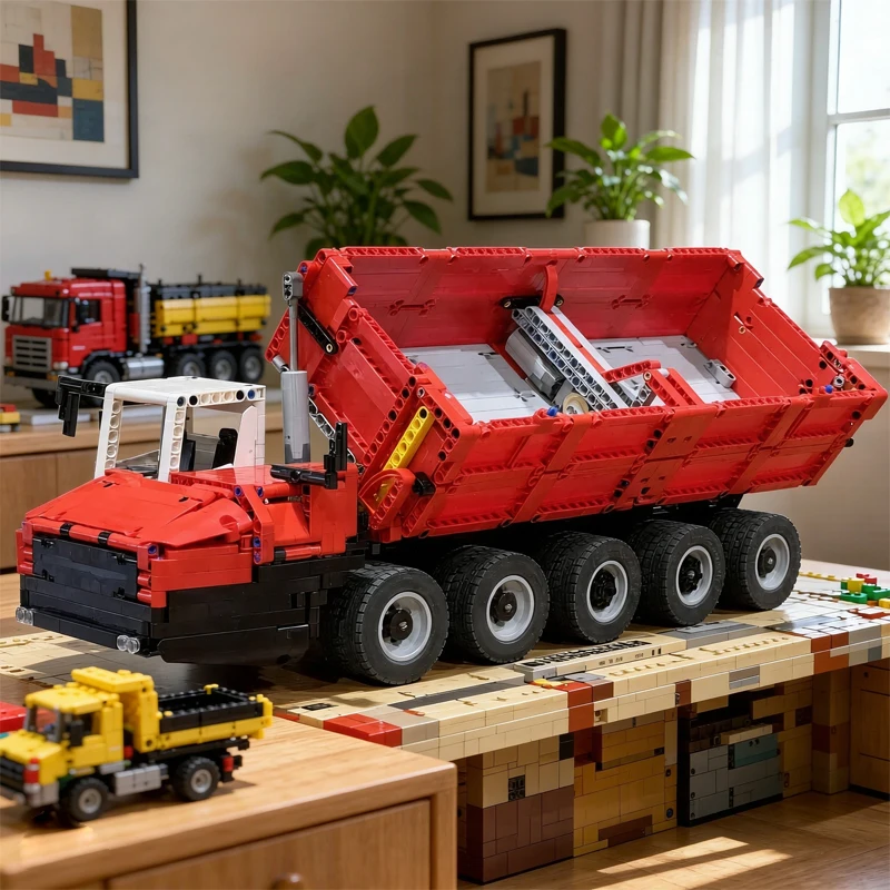 MOC-29987 Building Blocks  Static Edition Truck Manual Red Front 1512pcs Christmas Toy Gift Decorations Birthday Gifts