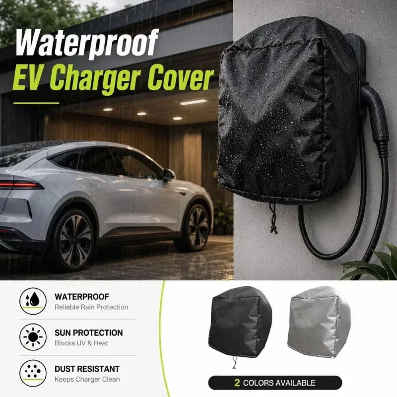 Waterproof Electric Car Charger Plug Port Protection Outdoor Vehicle Charging Station Protective Cover Dustproof Rainproof