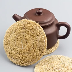 Tea Cup Mat Teapot Pad Absorb Water Teaware Home Accessorie Kung Fu TeaSet Multipurpose Accessories Natural Loofah Fibre Coaster