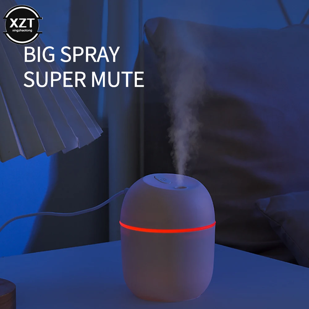 220ML USB Mini Air Humidifier Aroma Essential Oil Diffuser For Home Car Ultrasonic Mute Mist Maker Diffuser with LED Color Lamp