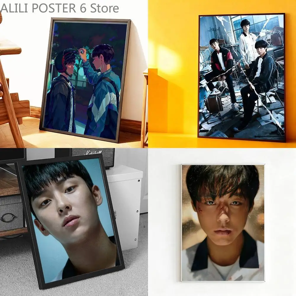 

Si-eun Su-ho J-Ji hoon W-Weak H-Hero Poster Prints Wall Art Painting Picture Gift Living Room Bar Restaurant Dec Sticker Large