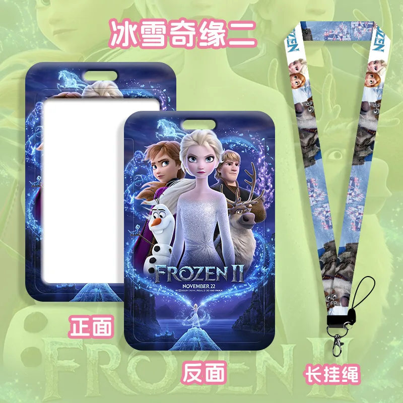 Student Card Holder Frozen Princess Keychain Cartoon Bus Card Holder Campus Card Work ID Holder Factory Hard Meal Card Subway Ac