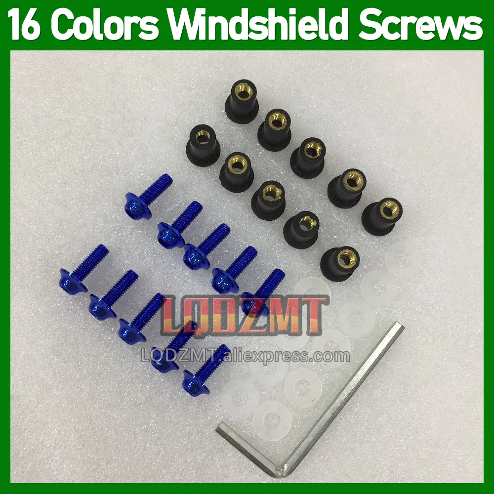 31pcs Moto Body Windshield Bolts For SUZUKI GSXR 1300 1300CC GSXR1300 Hayabusa 08 09 10 2011 2012 2013 Windscreen Nuts Screws