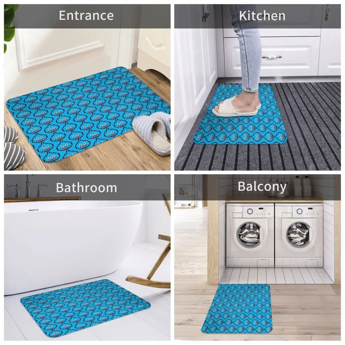 Dragon Quest Non-slip Doormat Slime Bath Bedroom Mat Outdoor Carpet Home Modern Decor