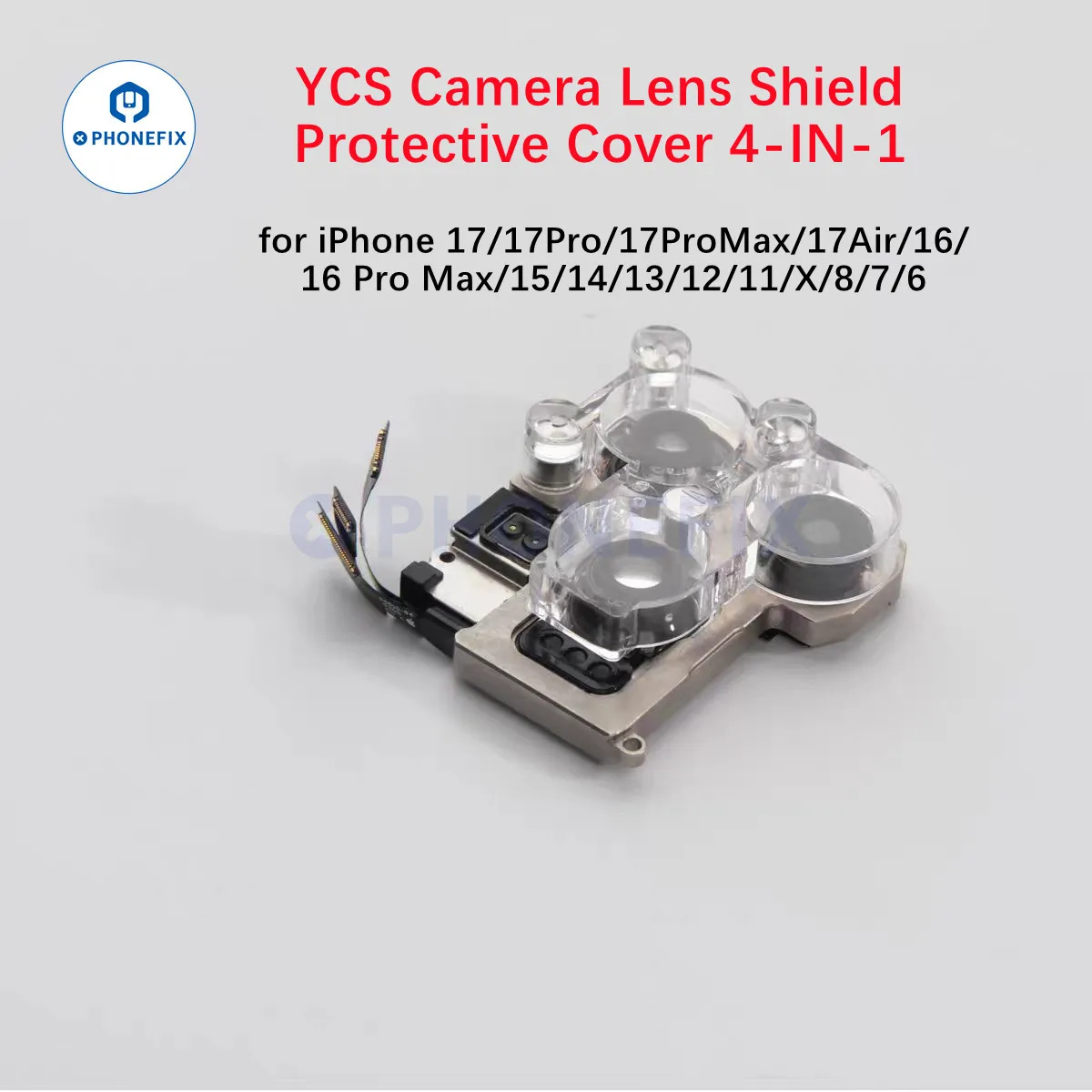 YCS 4 IN 1 Camera Lens Magnetic Protector Cover for IPhone 6-17Pro Max Camera Lens Heating or Soldering Repair Protection Tools