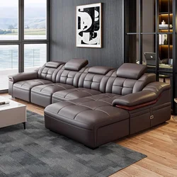 Genuine Leather Sofa Sectional Minimalist Living Room Corner Sofas Luxury Modern Sofa Sala De Estar De Luxo Nordic Furniture