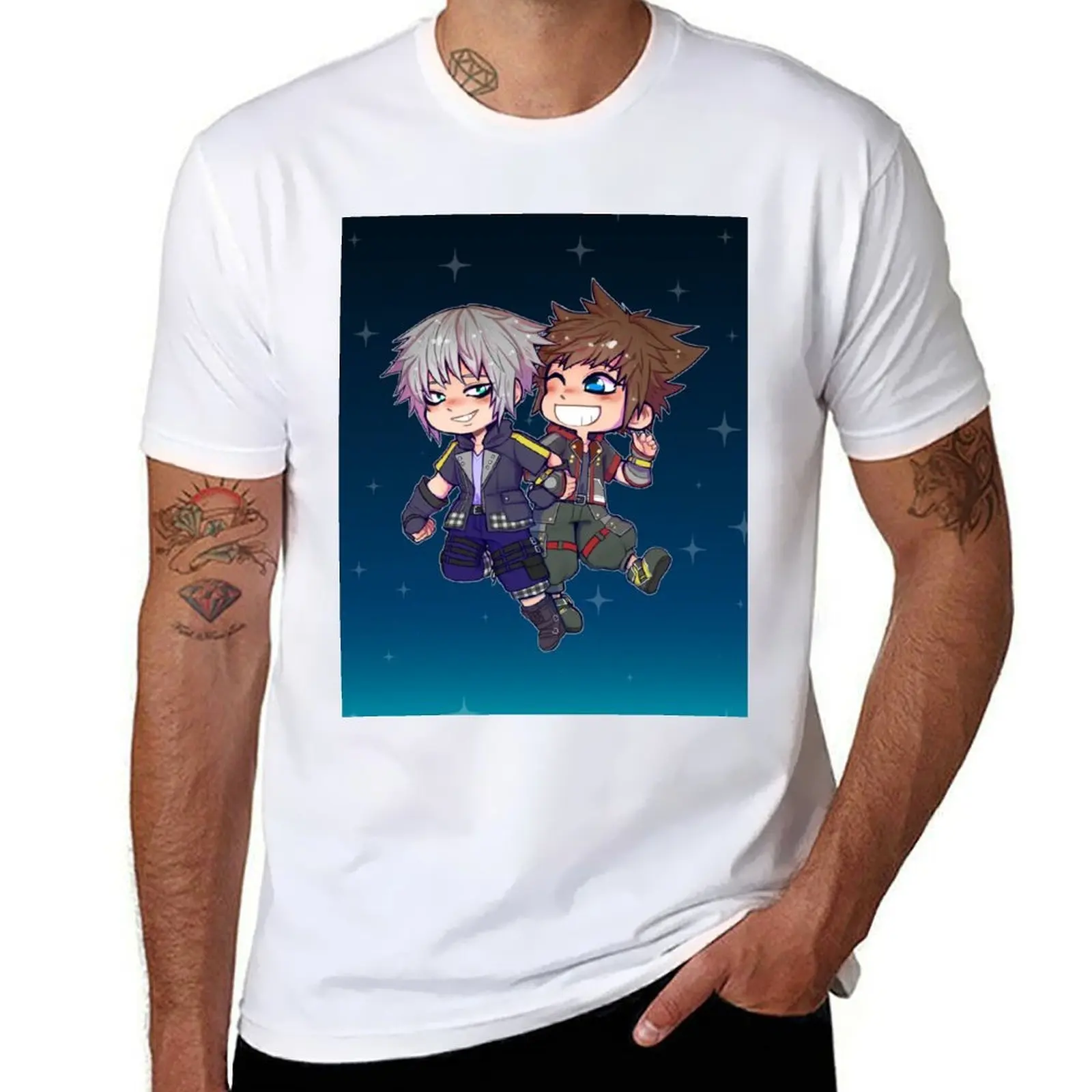 

KH Sora and Riku T-Shirt man t shirt cotton man tshirt T-Shirt