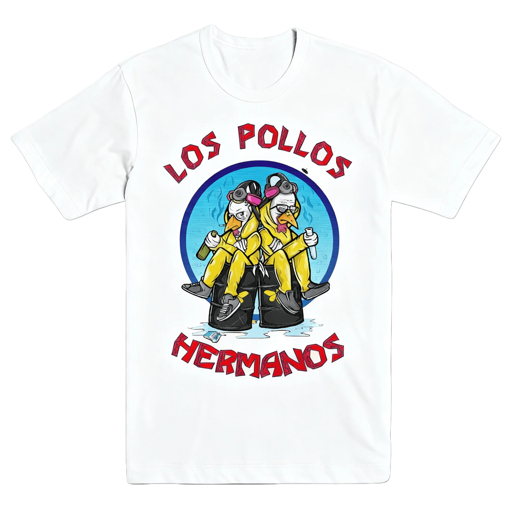 كسر سيئة لوس بولوس هيرمانوس مطبوعة عادية موضة تي شيرت صيفي الرجال والنساء فضفاض المتضخم ريترو القطن تي شيرت #2