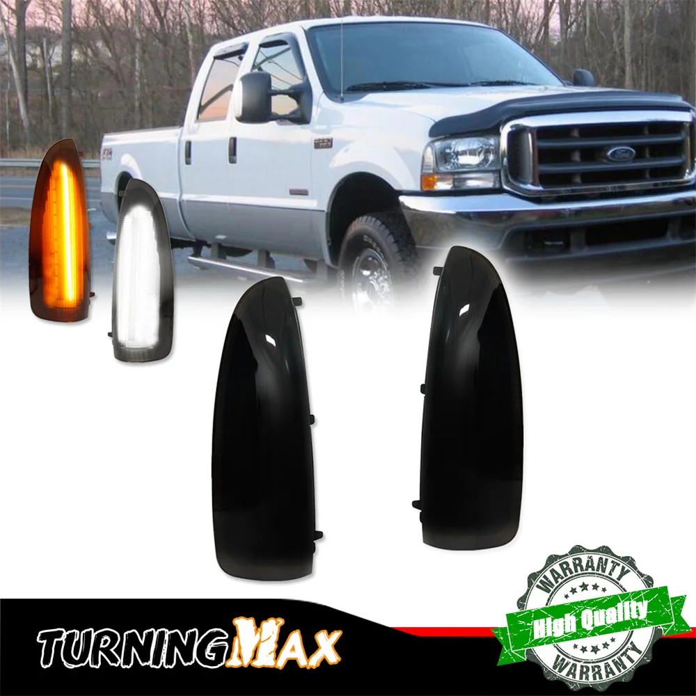 LED Front Side Mirror Turn Signal Lights DRL Driving Light For Ford F-250 F-350 F-450 Super Duty 2003-2007 & Excursion 2000-2005