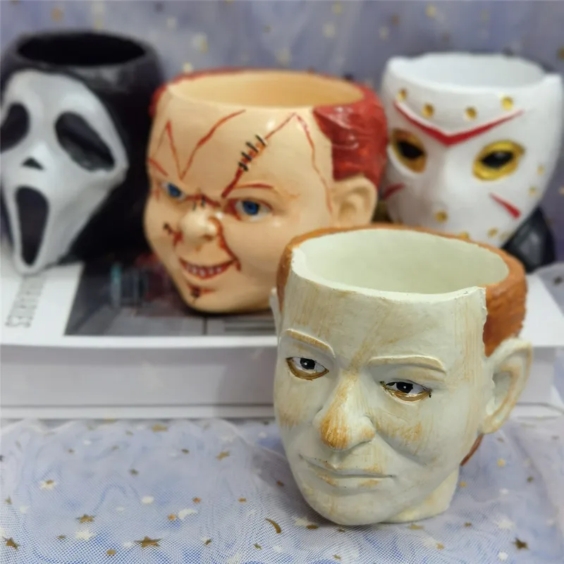 

New horror movie clown portrait personality meat potted office home desktop decoration