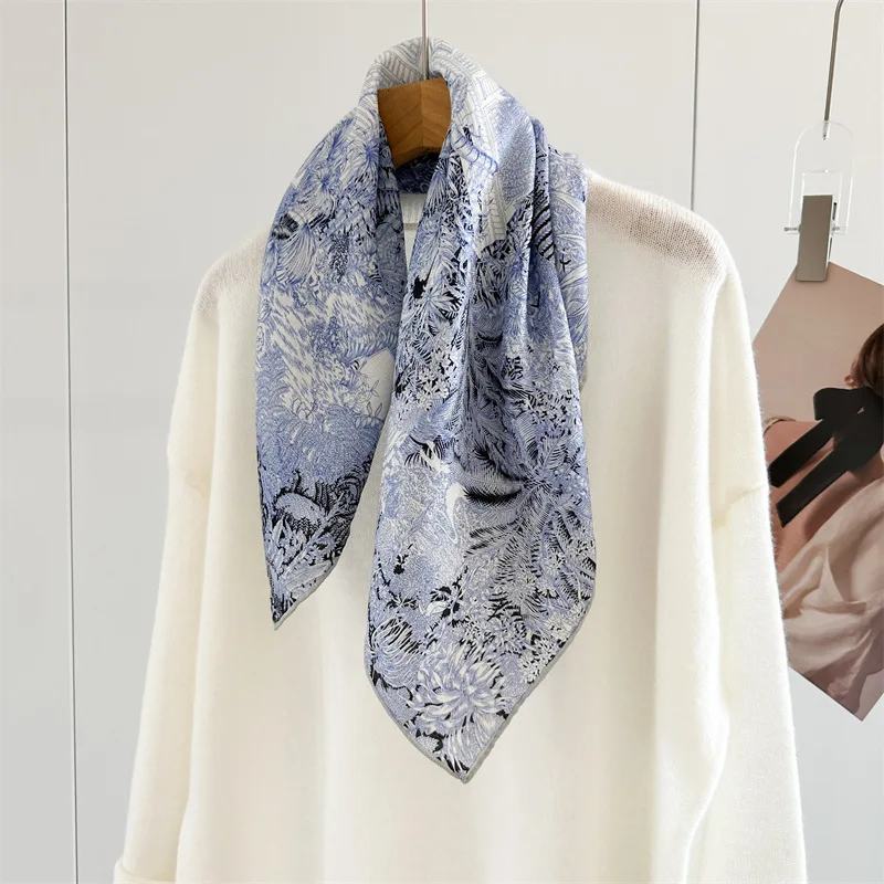 

Silk Wool Scarf ab faced print Scarves Luxury Shawls Head Bag Accessories Herms Rolled Bandanas Neck Hair Decoration