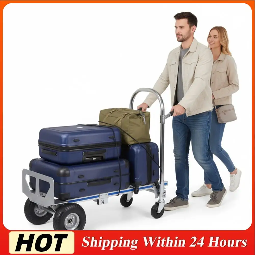 

3-in-1 Folding Hand Truck Dolly Cart 550LBS Capacity Heavy Duty Folding Dolly Cart with Wheels for Warehouse Supermarket Garden