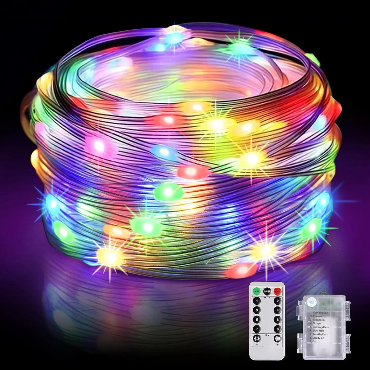 

Clear PVC Wire Fairy Lights Battery Operated Led String Light IP65 Waterproof Remote Controlled Garden Balcony House Yard Party