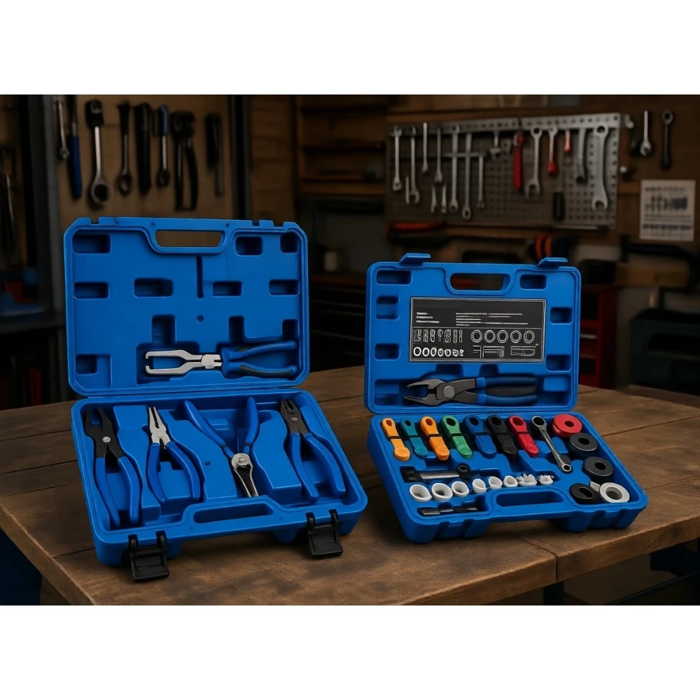 

Master Quick Disconnect Fuel Line Pliers Tool Set 31pc Heavy Duty Auto A C Fuel Pipe Repair