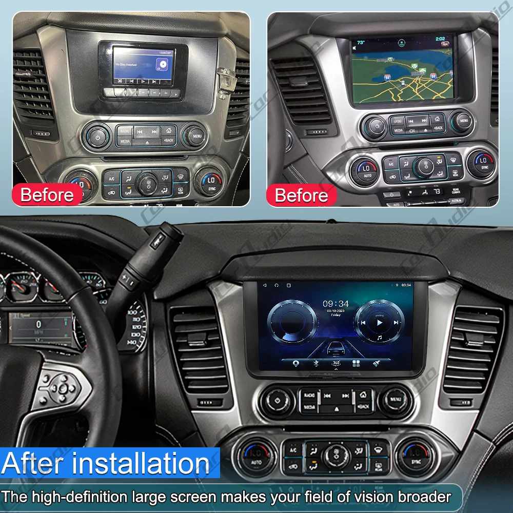 9 Polegada android carro player de vídeo para gmc yukon chevrolet tahoe suburban denali 2015 -2019 navegação gps 4g lte bluetooth carplay