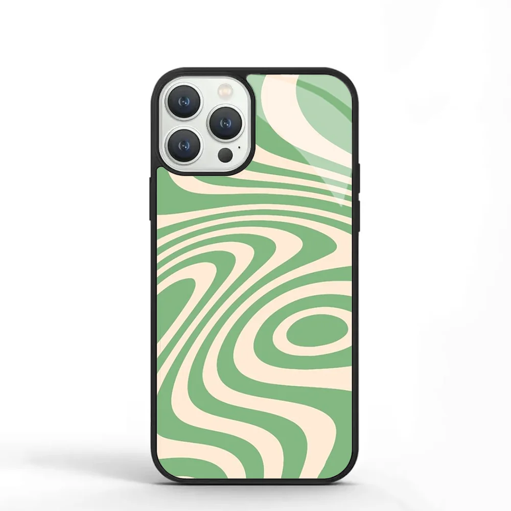 Abstract Swirl Pattern Phone Case For IPhone 11 12 13 14 15 Plus Pro Max Mirror Acrylic PC TPU Cover