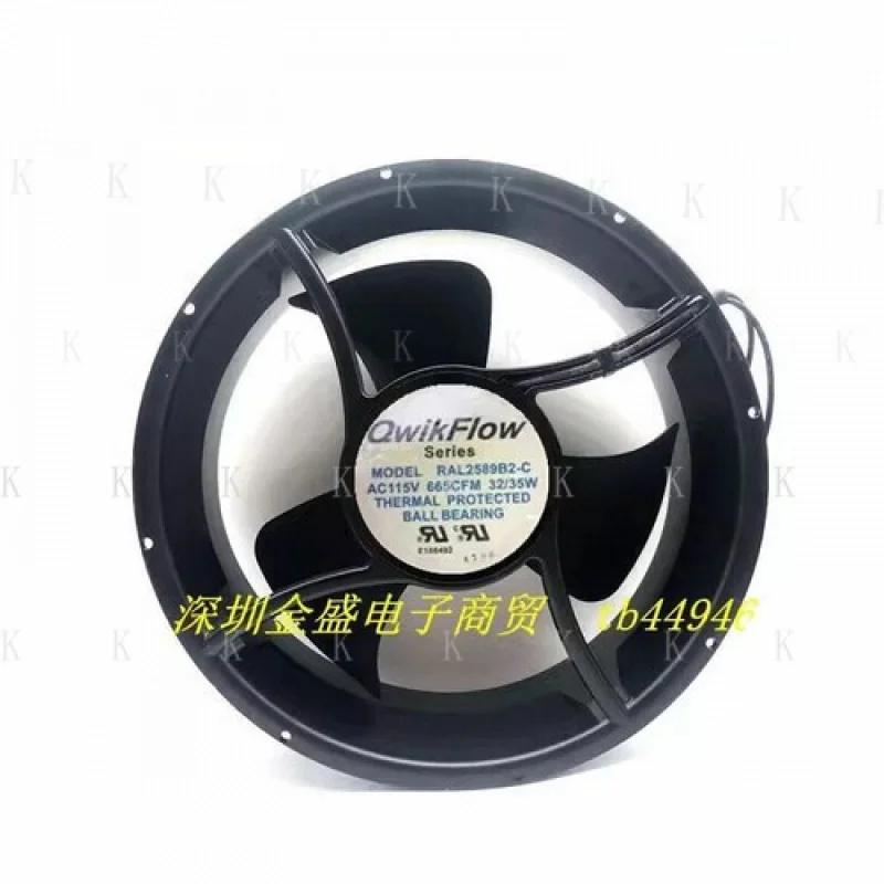C     FOR QWIKFLOW RAL2589B2-C AC115V 32/35W 254*254*89MM Large Airflow Cooling Fan