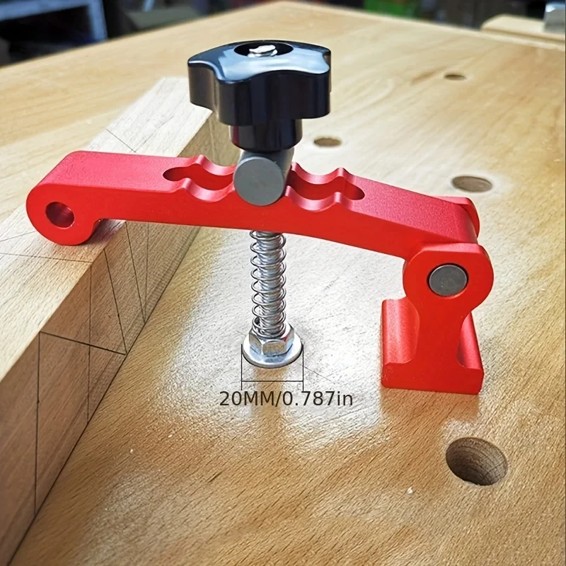 1/2pc Woodworking Desktop Quick Acting Hold Down Clamp Desktop Clip Fast Fixed Clip For Woodworking Benches 20MM Hole Tools