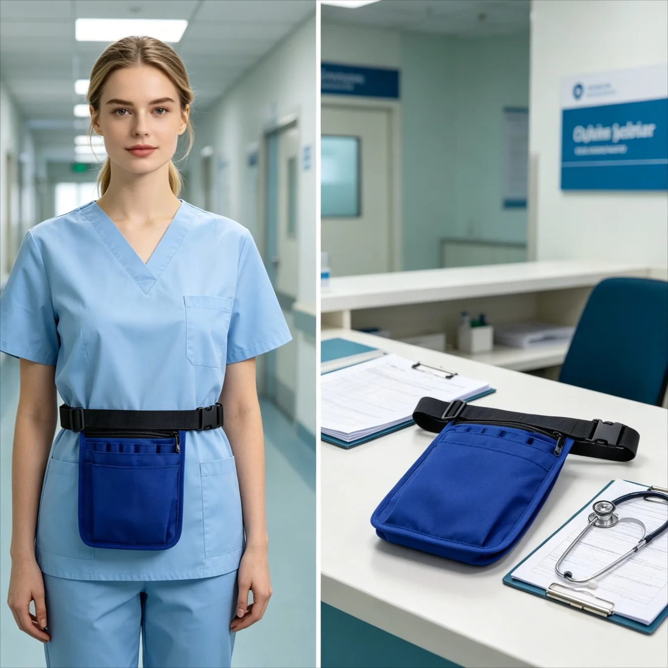 Nurse Waist Pack Large Capacity Storage Nursing Staff Clinical Work Practical Portable Accessories