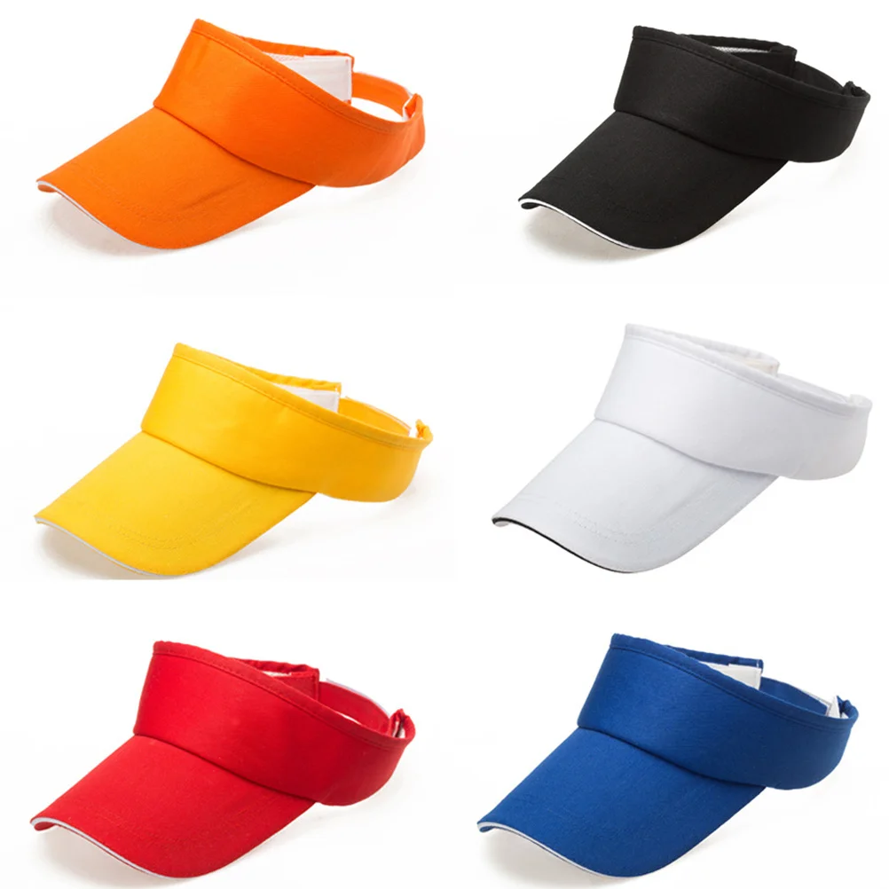 Adjustable Sports Sun Hat For Men Women Lightweight Uv Protection Outdoor Running Hiking Visor Hat Black