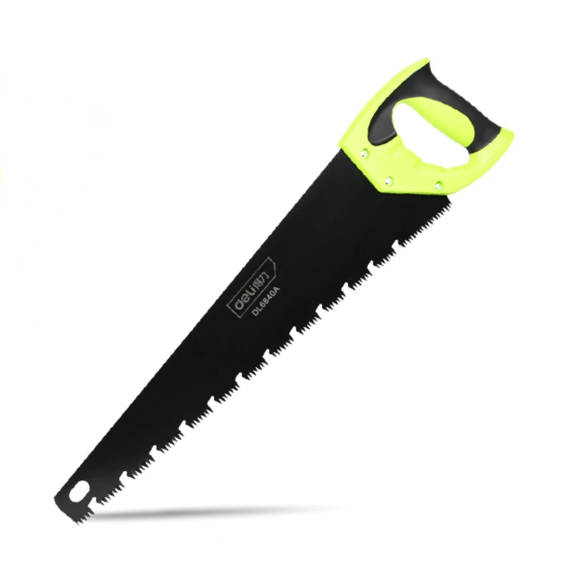 Deli 1 Pcs 400/450/500mm Garden Pruning Handsaws Three-side Grinding Design Sharp Saws Multifunction Woodworking Hand Tool Saw