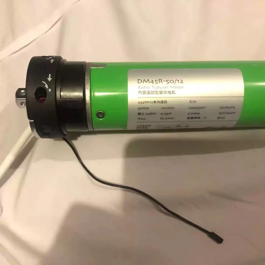 High Power 228W DOOYA DM45R-50N/12 Rolling Code Radio Tubular Motor, Mechanical Travel for Intelligent Electric Roller Shutter