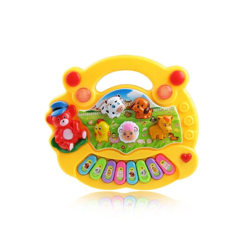 

Kids Piano Musical Toy Melody Farm Animal Sounds 8 Note Keys Baby Educational Toy Musical Toy Playing Type Mini Piano Baby Gift