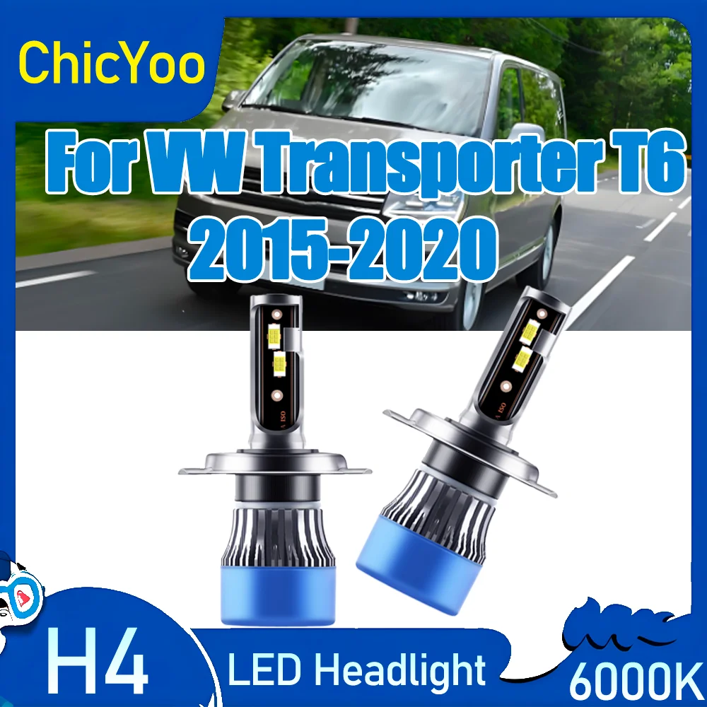 

2PCS 20000LM LED Headlight Bulbs 120W Auto Lamp 6000K White Car Light 12V For VW Transporter T6 2015 2016 2017 2018 2019 2020