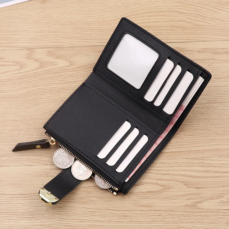 Women Small Wallets Female Luxury Brand PU Leather Zipper Coin Purse Ladies Card Holder Wallet for Women Purse Clutch Bag