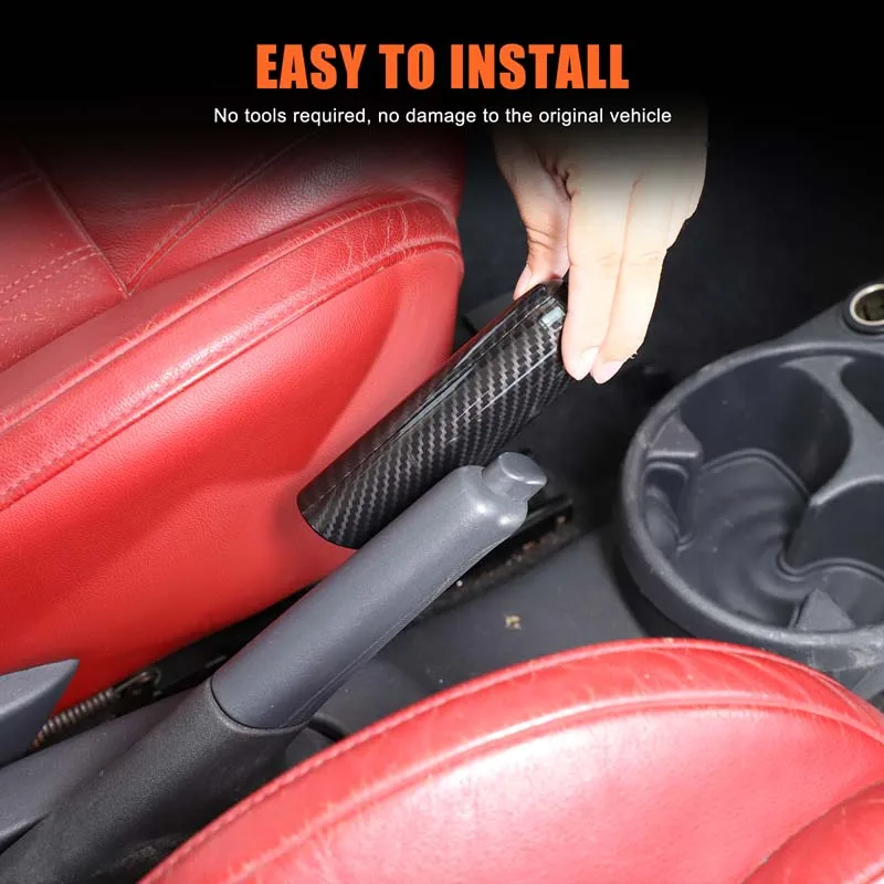 

Brake Handle Cover ABS Carbon Fiber/Black Colour For Fiat 500 2007-2025 Car Accessories