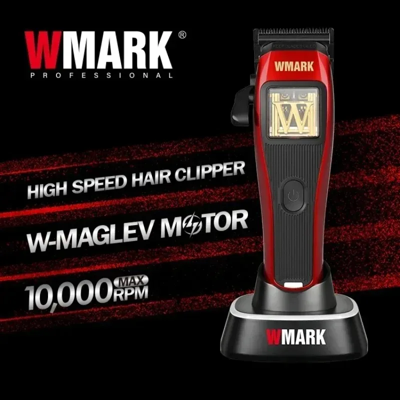 WMARK NG-X1 Professional Hair Clipper 10,000 RPM Magnetic Vector Motor with Charging Stand for Home Use Men's Hair Trimmer