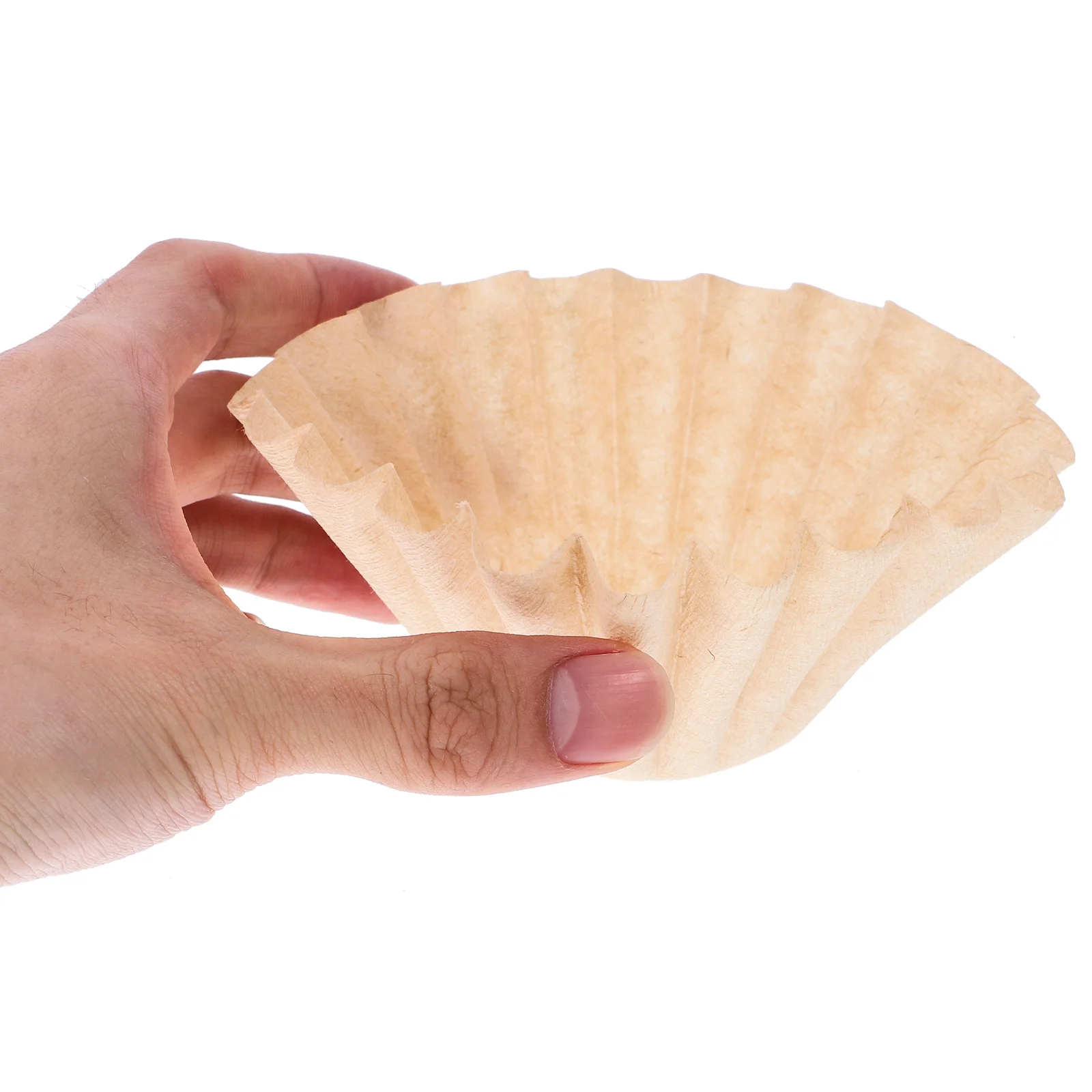 

50Pcs Cake Shape Coffee Filter Paper Odorless Safe Unbleached Hand Drip Filter for 1-2 Cup V-Shaped Coffee Filtering Paper