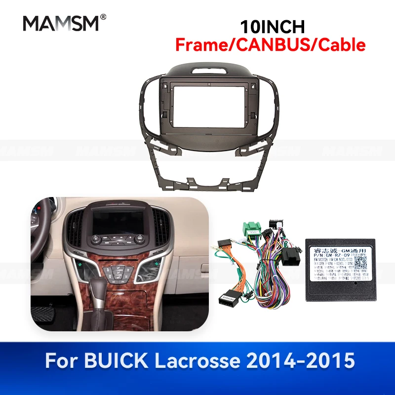 

MAMSM 10-дюймовая рамка для автомагнитолы Android для Buick Lacrosse 2014-2015, панель приборной панели, крышка, проводка, Canbus