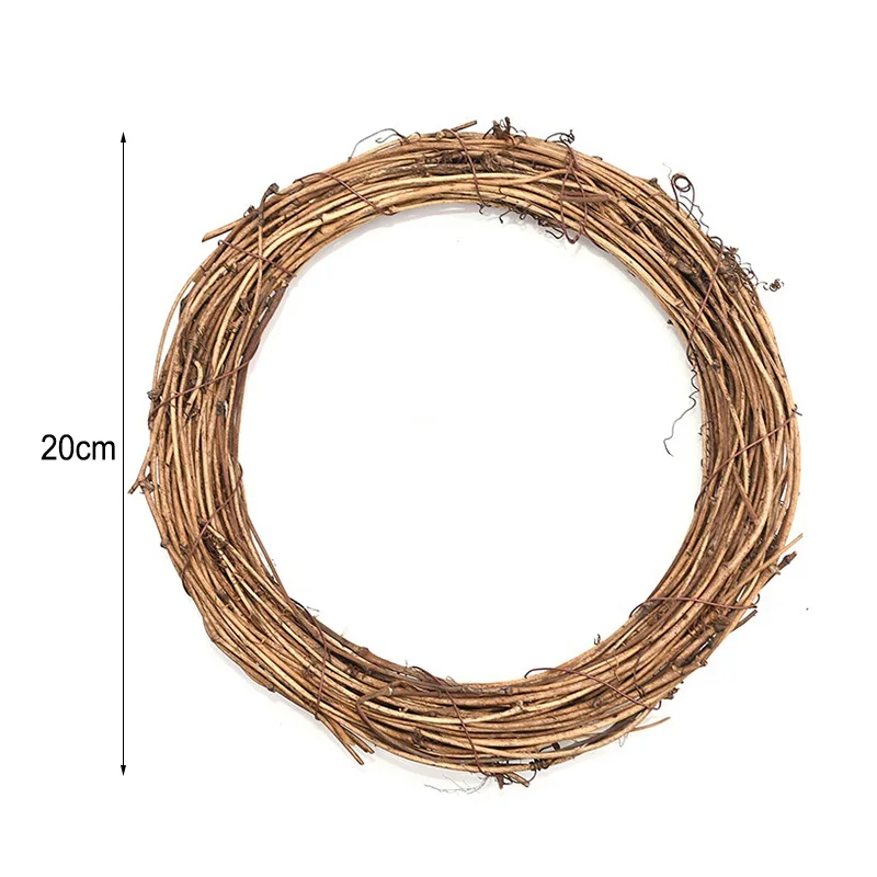 1pcs Christmas Decoration 12-25cm Christmas Party Wedding Wreaths Decoration Garland Material Rattan Wreath DIY Wreath Party