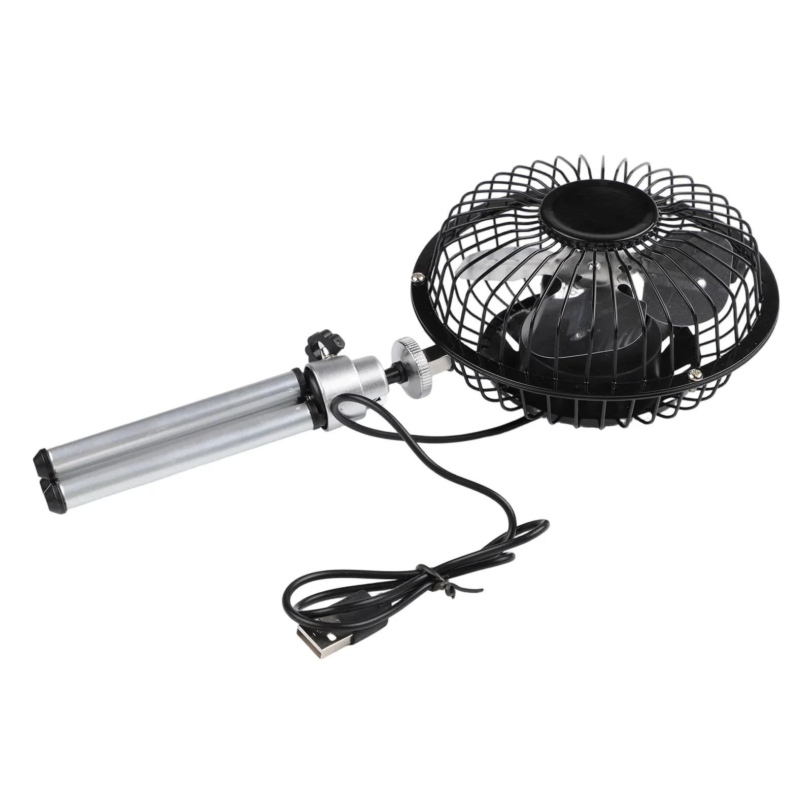 

For Camping Portable Fan For Picnics For Travel Lightweight Camping Solar Fan Dual Power Fan Flexible Positioning