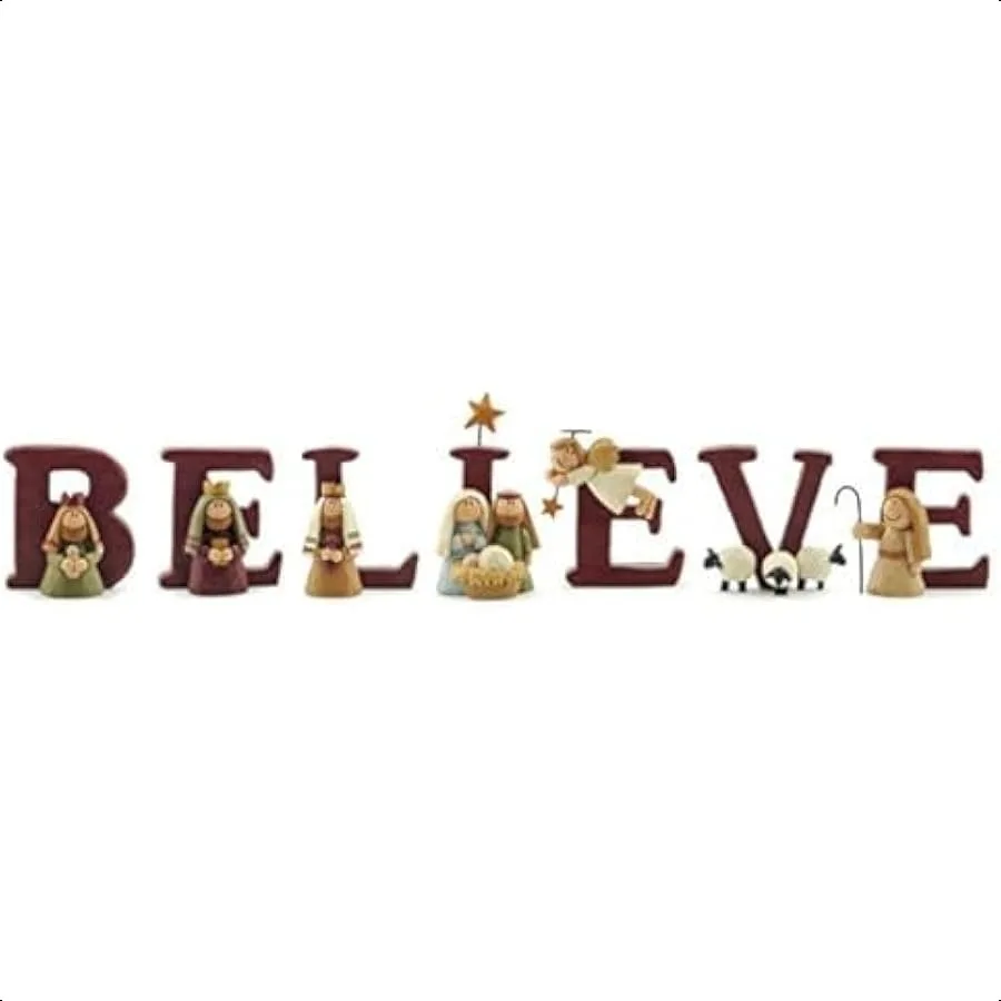 

Набор рождественских украшений из смолы BELIEVE из 7 букв, размер 1,75 дюйма