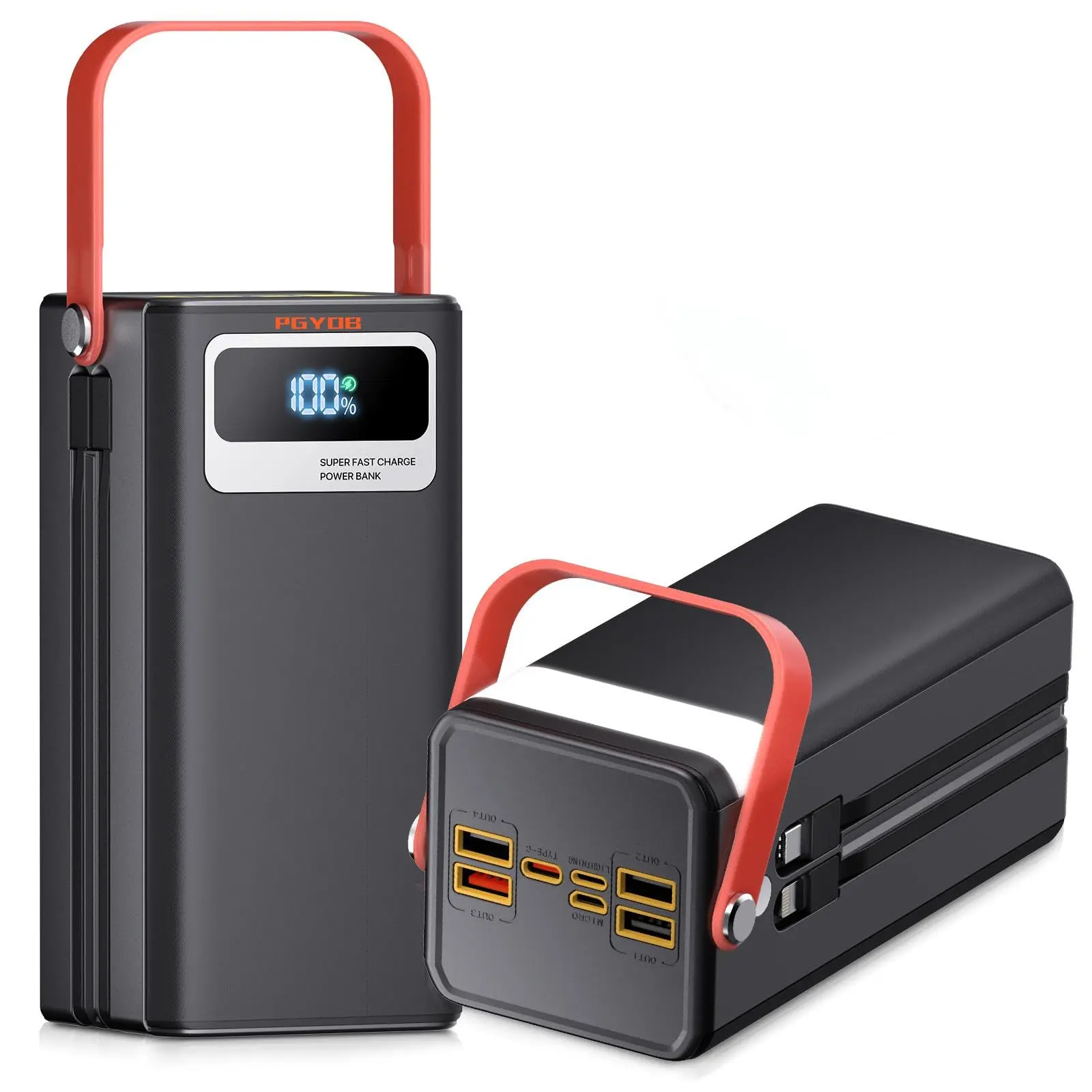 Portable Power Station, 99.9Wh Outdoor Generator with Built in Cable, Portable Power Bank Backup Battery for Phone