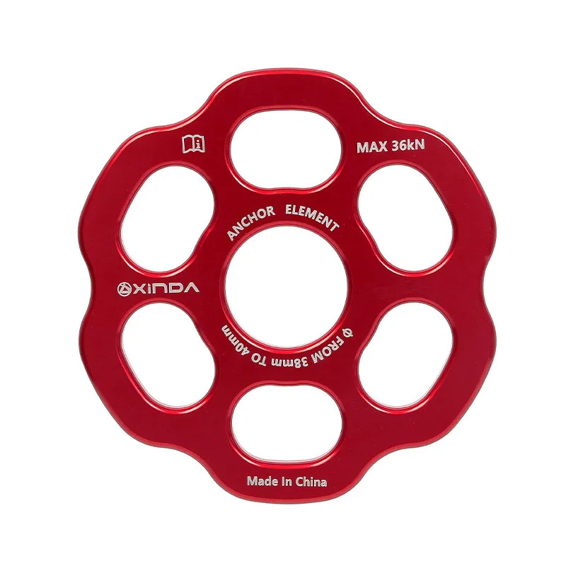 Accessory Split Rope Plate Divide hole Force Plate Outdoor Professional  hole Plate Rock Climbing Equipment 8-holes