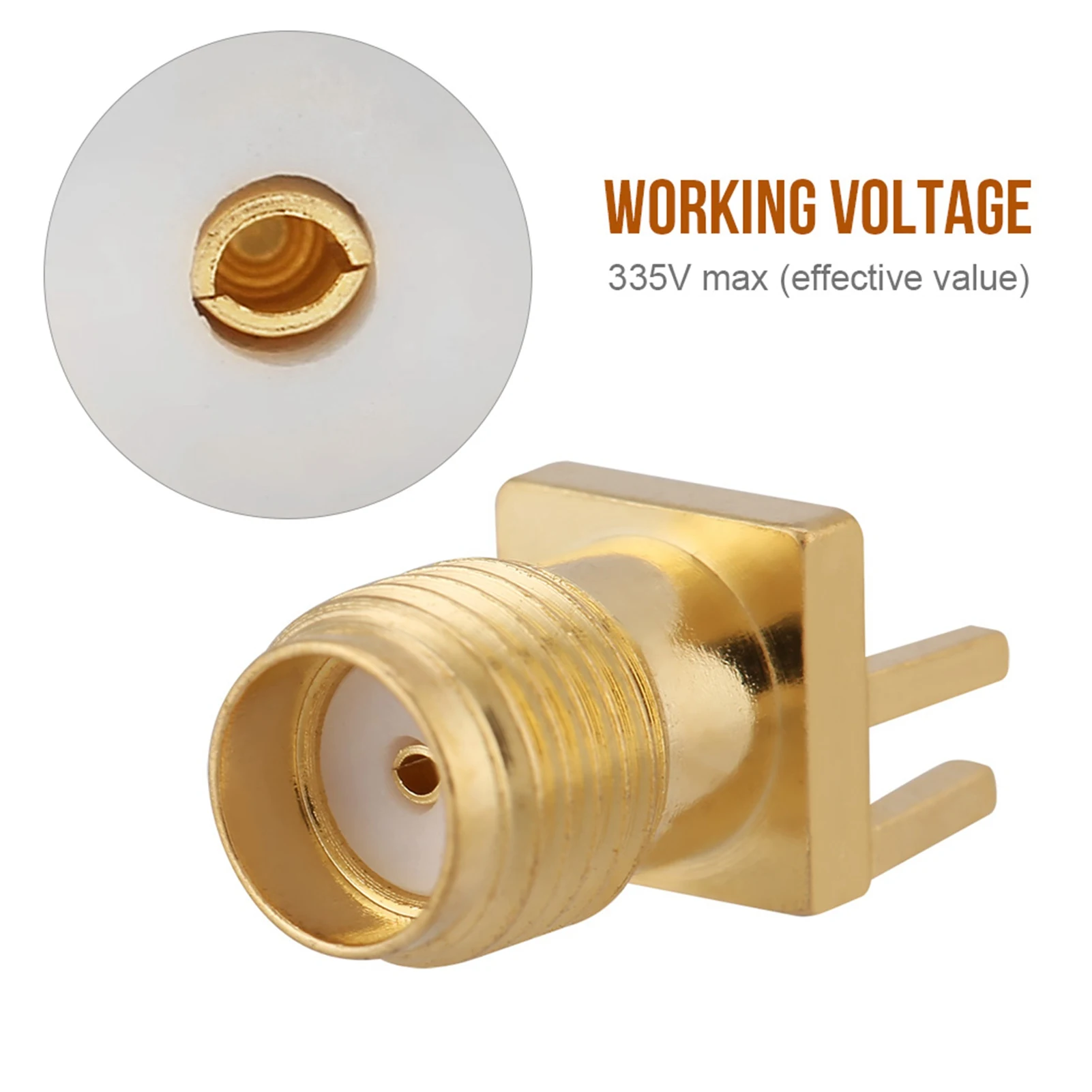 RF موصل SMA المقبس SMA موصل النحاس SMA أنثى قاعدة المقبس جاك PCB جبل 50 أوم RF موصلات SMA أنثى قاعدة