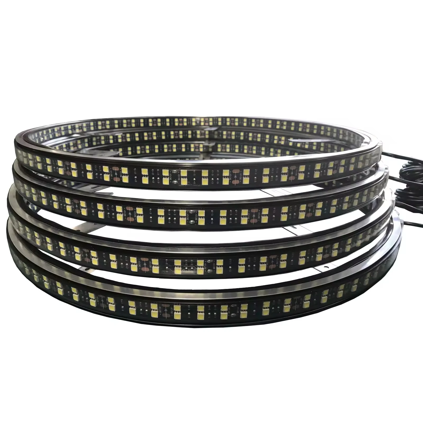 Kingshowstar 4pc 2-Row Super Bright 12V IP68 Waterproof Aluminum 360W LED White Dual-Side Wheel Lights Kit For 15-17inch Rims