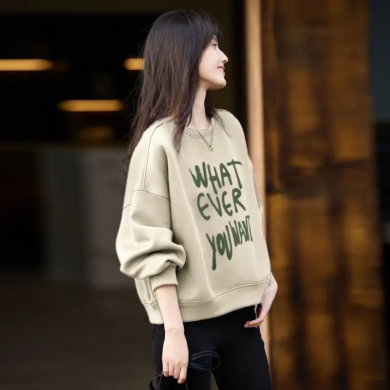 Felpe da donna Abiti natalizi Donna Oversize Primavera Abbigliamento sportivo adorabile Crew Basic Divertente Multi-stile Simpatico girocollo